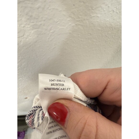 Rails Hunter Plaid Long Sleeve Button Down Top White Red Navy Medium Super Soft - Picture 8 of 8